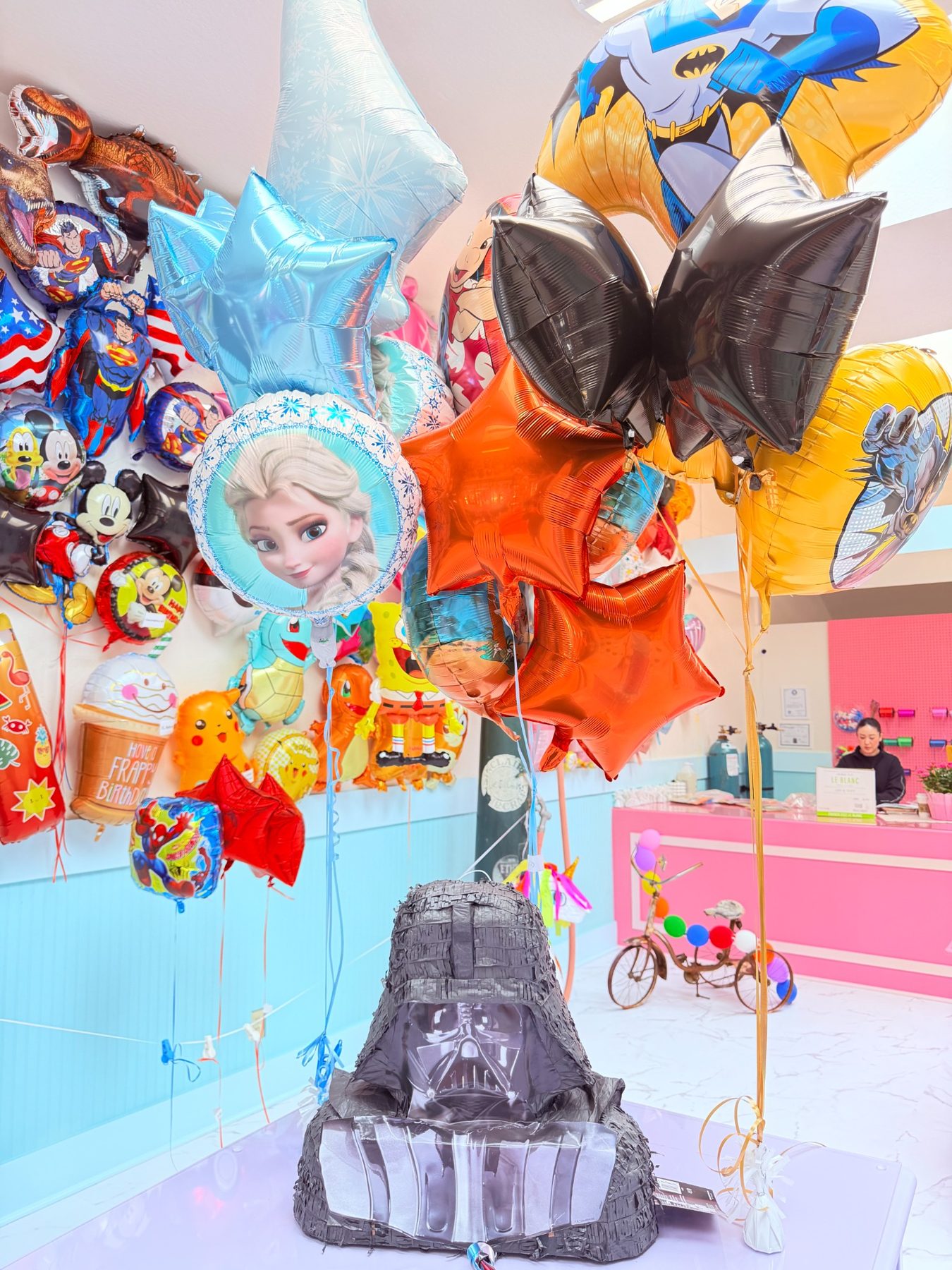 Balloon bar wall with colorful balloon choices